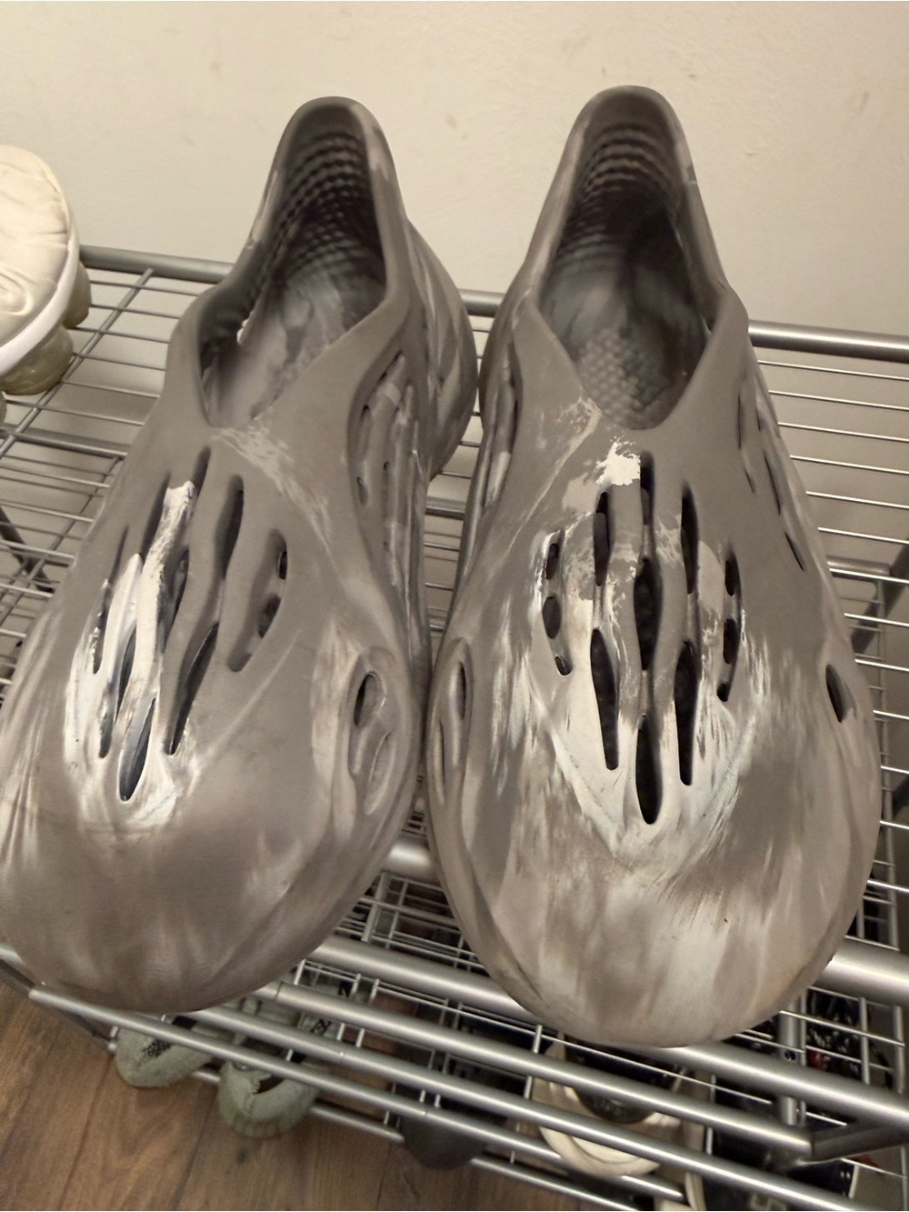 Gray Slip-On Foam Clog Shoes - Sculpted Vent Design